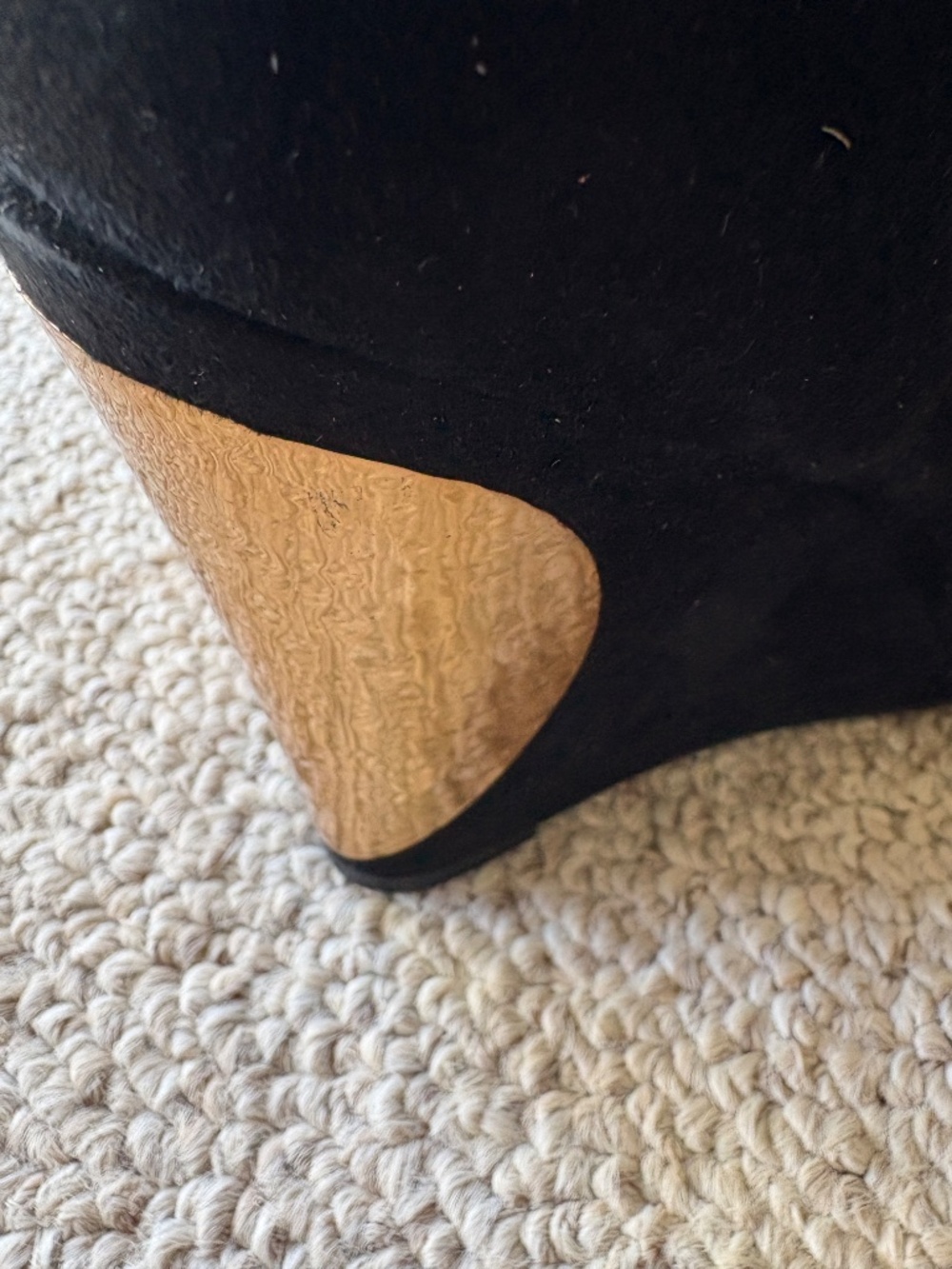Tory Burch Patos Wedge Boots 10.5 NIB Black Suede Gold Heel Designer Luxury - Picture 8 of 12